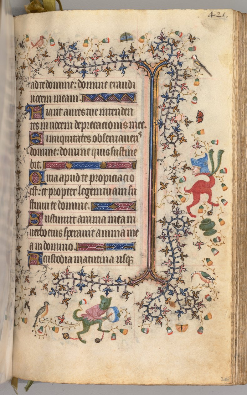 Horas de Carlos Nobre, rei de Navarra 1361-1425: fol. 205r, Texto, c. 1405 de Master of the Brussels Initials and Associates