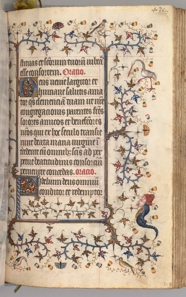Horas de Carlos Nobre, rei de Navarra 1361-1425: fol. 210r, Texto, c. 1405 de Master of the Brussels Initials and Associates