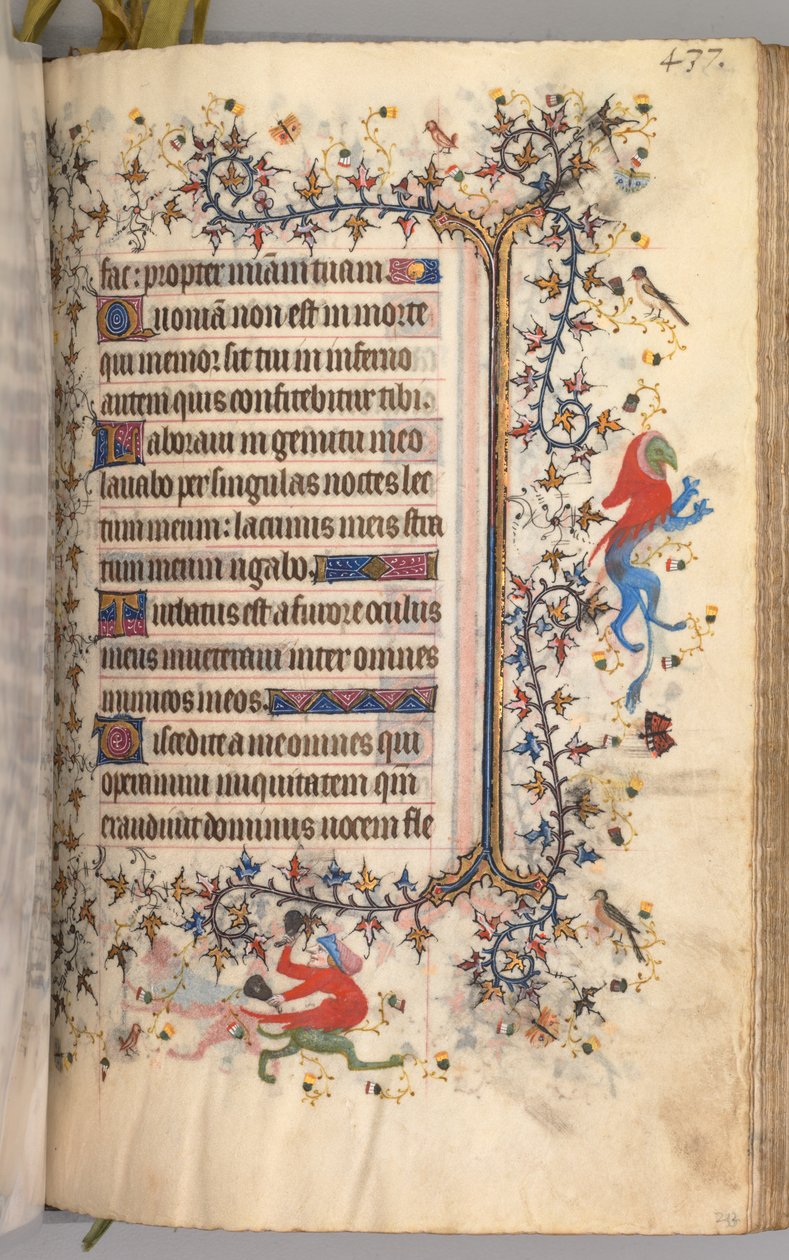 Horas de Carlos Nobre, rei de Navarra 1361-1425: fol. 213r, Texto, c. 1405 de Master of the Brussels Initials and Associates