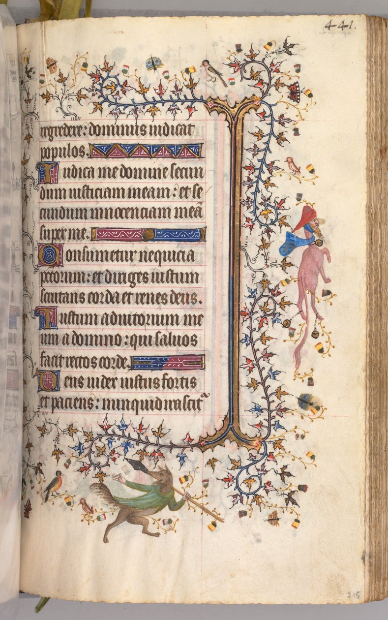 Horas de Carlos Nobre, rei de Navarra 1361-1425: fol. 215r, Texto, c. 1405 de Master of the Brussels Initials and Associates