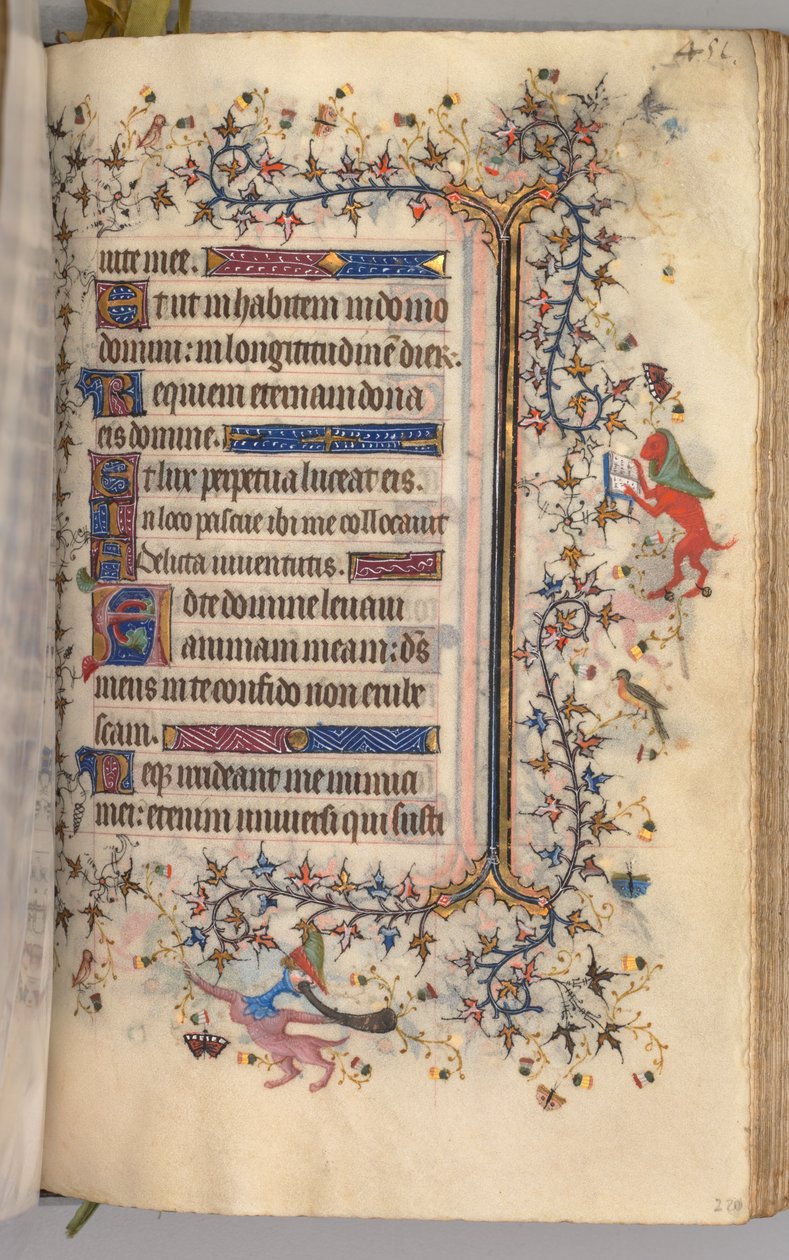 Horas de Carlos Nobre, rei de Navarra 1361-1425: fol. 220r, Texto, c. 1405 de Master of the Brussels Initials and Associates