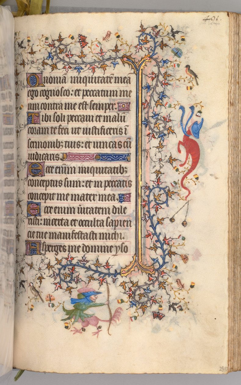 Horas de Carlos Nobre, rei de Navarra 1361-1425: fol. 240r, Texto, c. 1405 de Master of the Brussels Initials and Associates