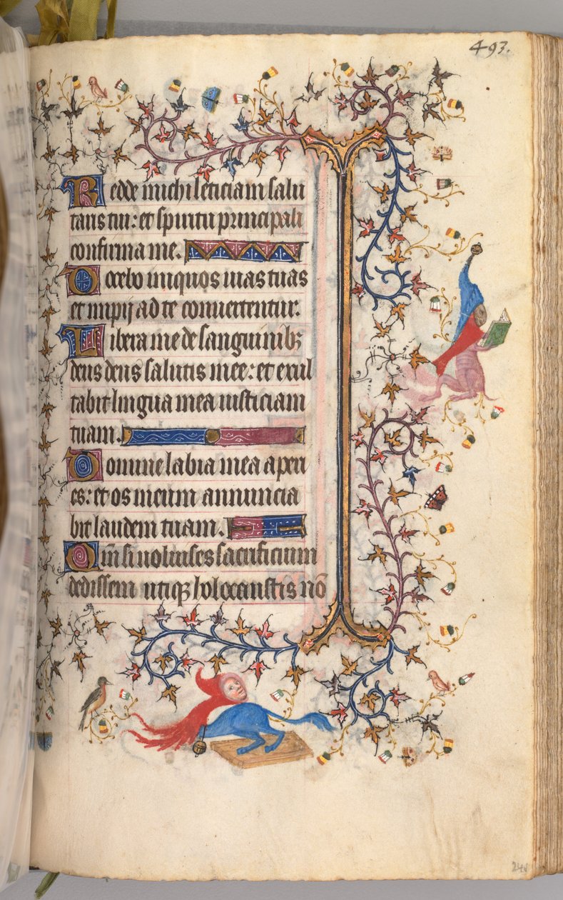 Horas de Carlos Nobre, rei de Navarra 1361-1425: fol. 241r, Texto, c. 1405 de Master of the Brussels Initials and Associates