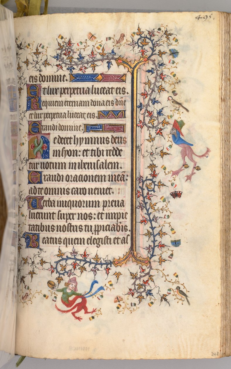 Horas de Carlos Nobre, rei de Navarra 1361-1425: fol. 242r, Texto, c. 1405 de Master of the Brussels Initials and Associates