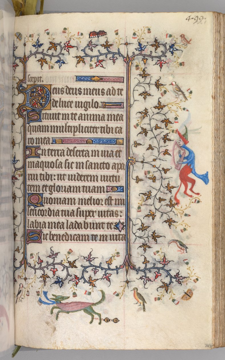 Horas de Carlos Nobre, rei de Navarra 1361-1425: fol. 244r, Texto, c. 1405 de Master of the Brussels Initials and Associates