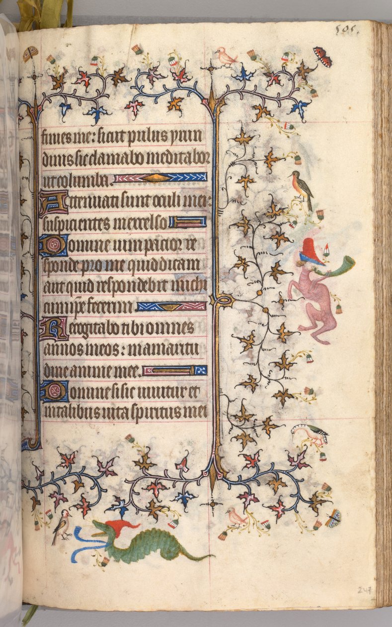 Horas de Carlos Nobre, rei de Navarra 1361-1425: fol. 247r, Texto, c. 1405 de Master of the Brussels Initials and Associates