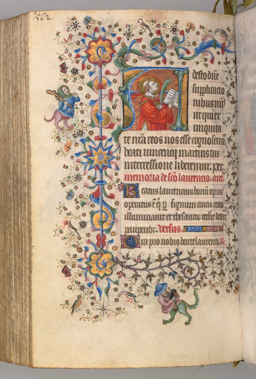 Horas de Carlos Nobre, rei de Navarra 1361-1425, fol. 275v, São Vicente, c. 1405 de Master of the Brussels Initials and Associates