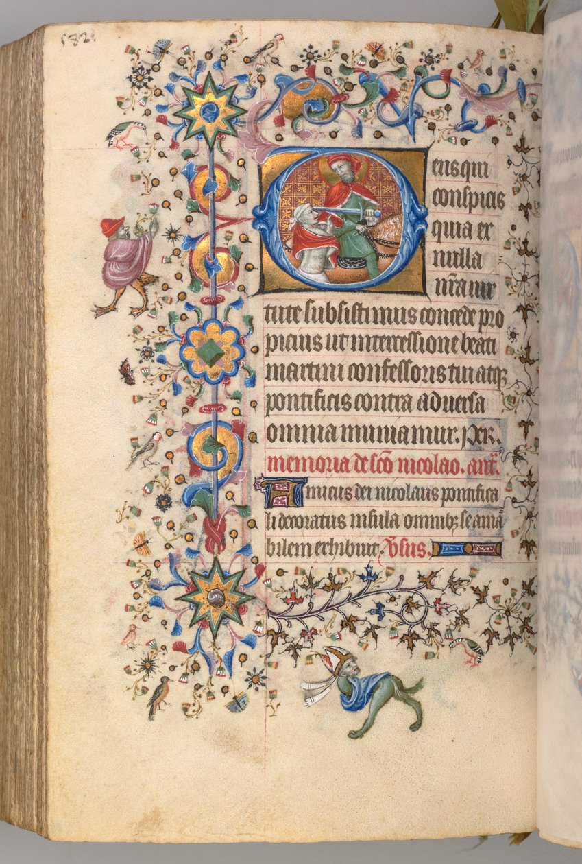 Horas de Carlos Nobre, rei de Navarra 1361-1425, fol. 285v, St. Martin, c. 1405 de Master of the Brussels Initials and Associates