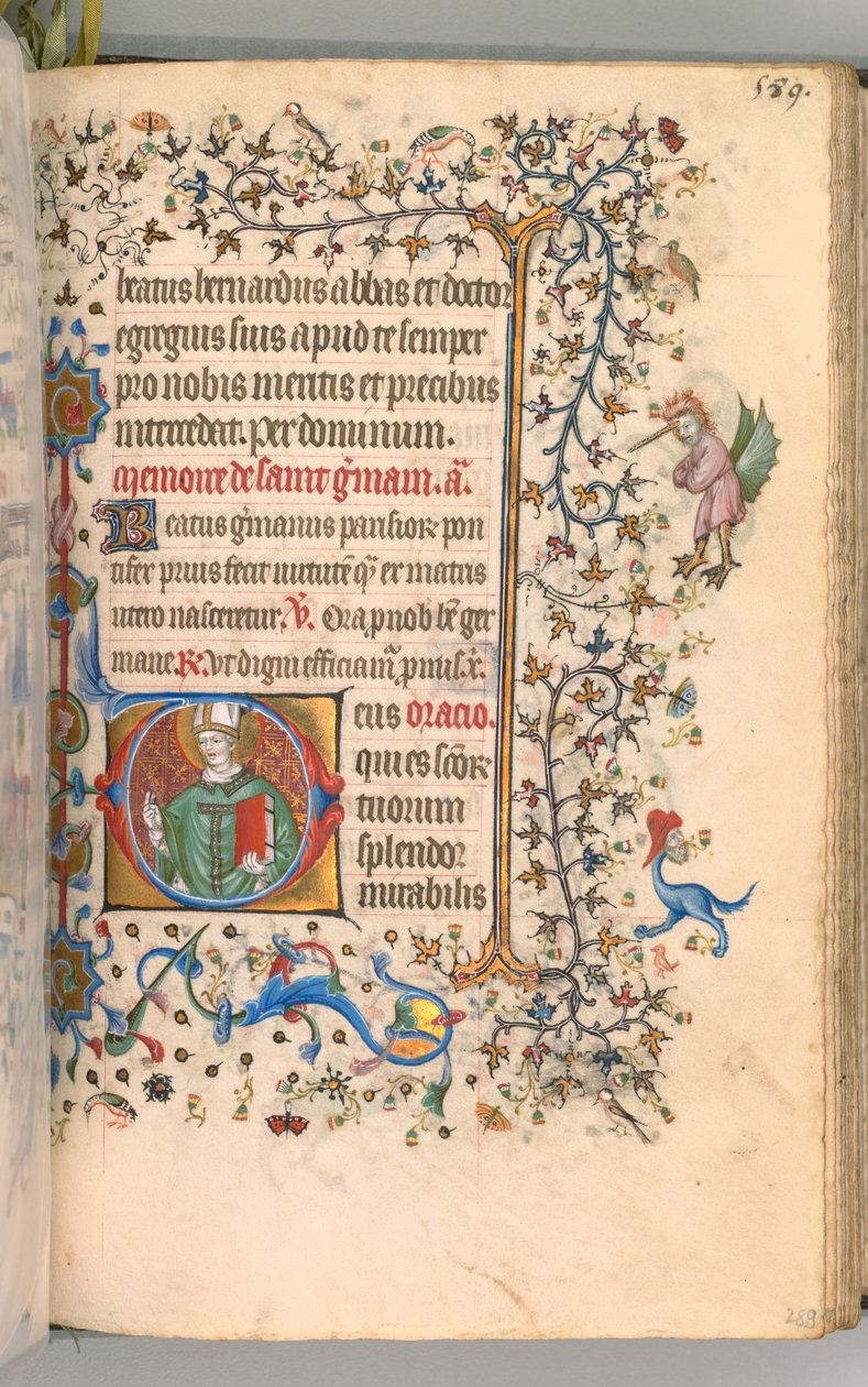 Horas de Carlos Nobre, rei de Navarra 1361-1425, fol. 289r, St. Germain, c. 1405 de Master of the Brussels Initials and Associates