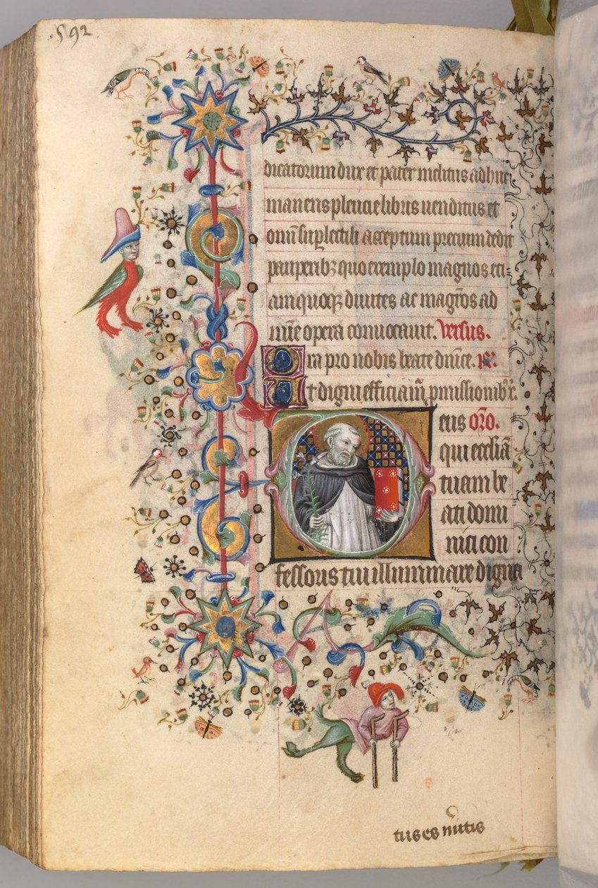 Horas de Carlos Nobre, rei de Navarra 1361-1425, fol. 290v, São Domingos, c. 1405 de Master of the Brussels Initials and Associates
