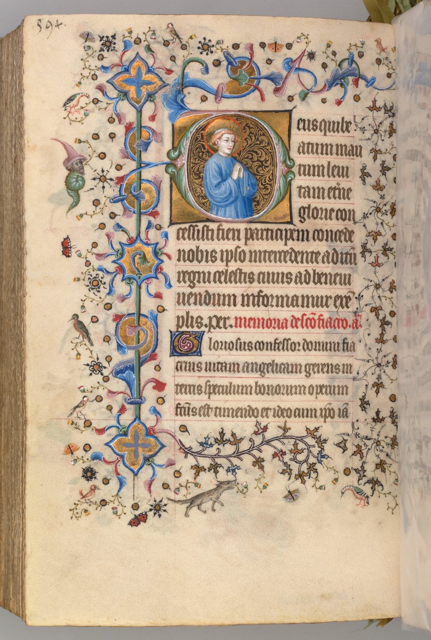 Horas de Carlos Nobre, rei de Navarra 1361-1425, fol. 291v, Texto, c. 1405 de Master of the Brussels Initials and Associates