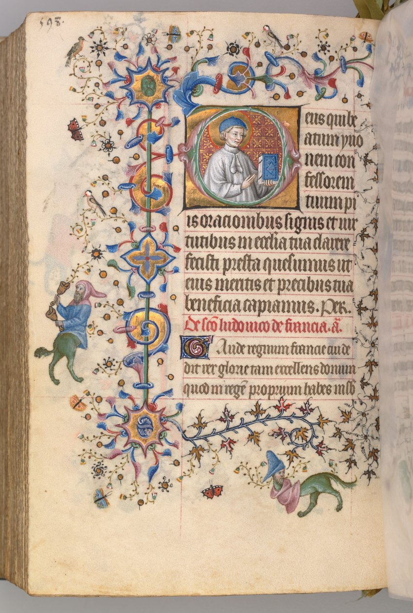 Horas de Carlos Nobre, rei de Navarra 1361-1425, fol. 293v, St. Yoon, c. 1405 de Master of the Brussels Initials and Associates