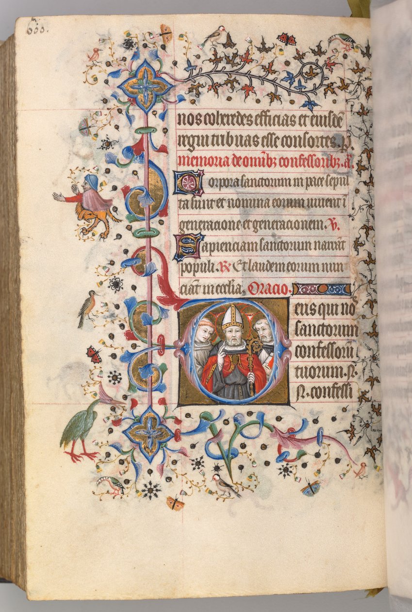Horas de Carlos Nobre, rei de Navarra 1361-1425, fol. 294v, Os Confessores, c. 1405 de Master of the Brussels Initials and Associates