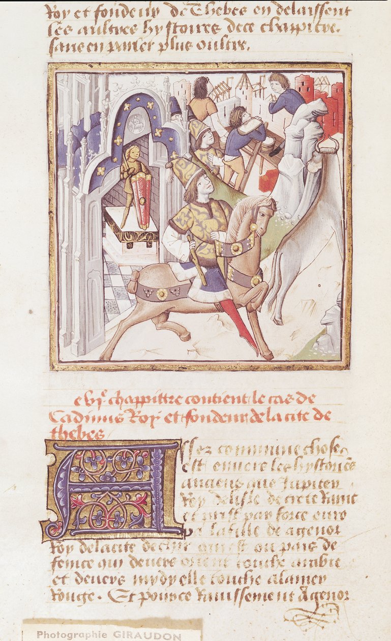 Ms 622 fol.9v Cadmus, fundador de Tebas, de &39;Des Hommes Illustres&39;, c.1460 de Master of the Champion des Dames