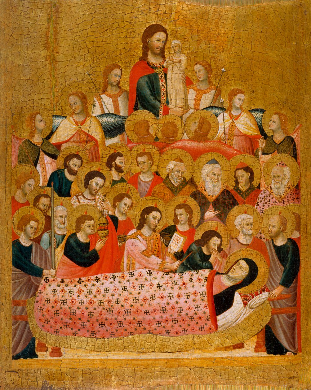 "A Dormição da Virgem" A Dormição da Virgem - Pintura do Mestre da Madonna Cini (activo ca 1330) - ca 1330 - Tempera em painel - 50,3x41,2 - Museu Nacional d