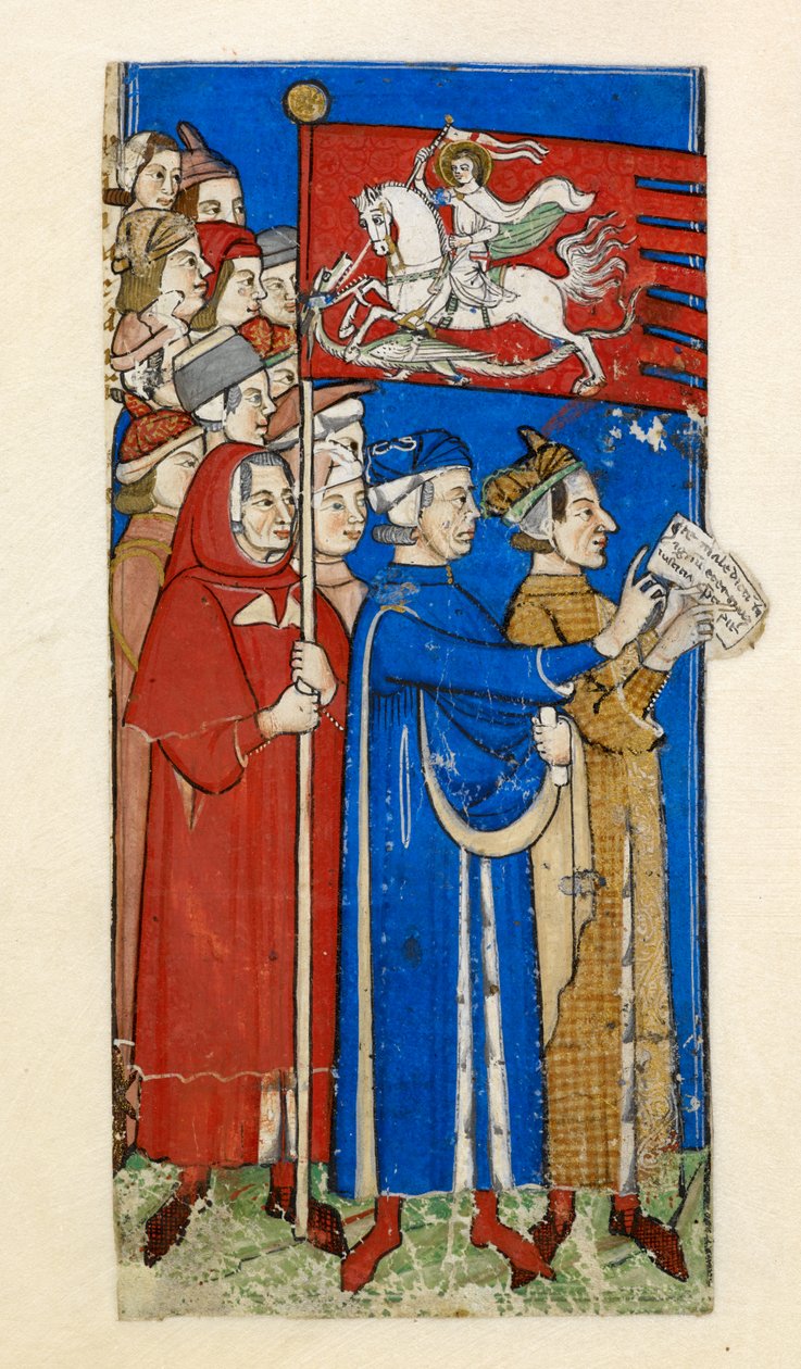 Cocharelli, Tratado sobre os vícios e virtudes, Adicionar MS 27695, f.10r, c.1330-40 (pigmento sobre pergaminho) de Master of the Cocharelli Codex