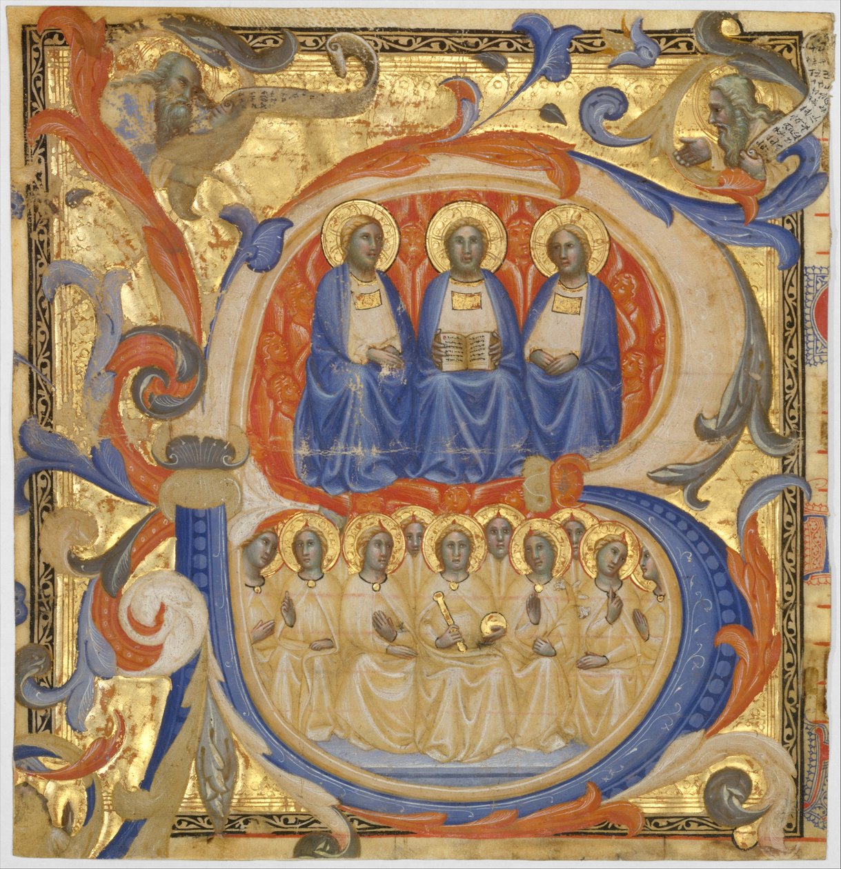 A Trindade em uma inicial B, provavelmente 1387. de Master of the Codex Rossiano