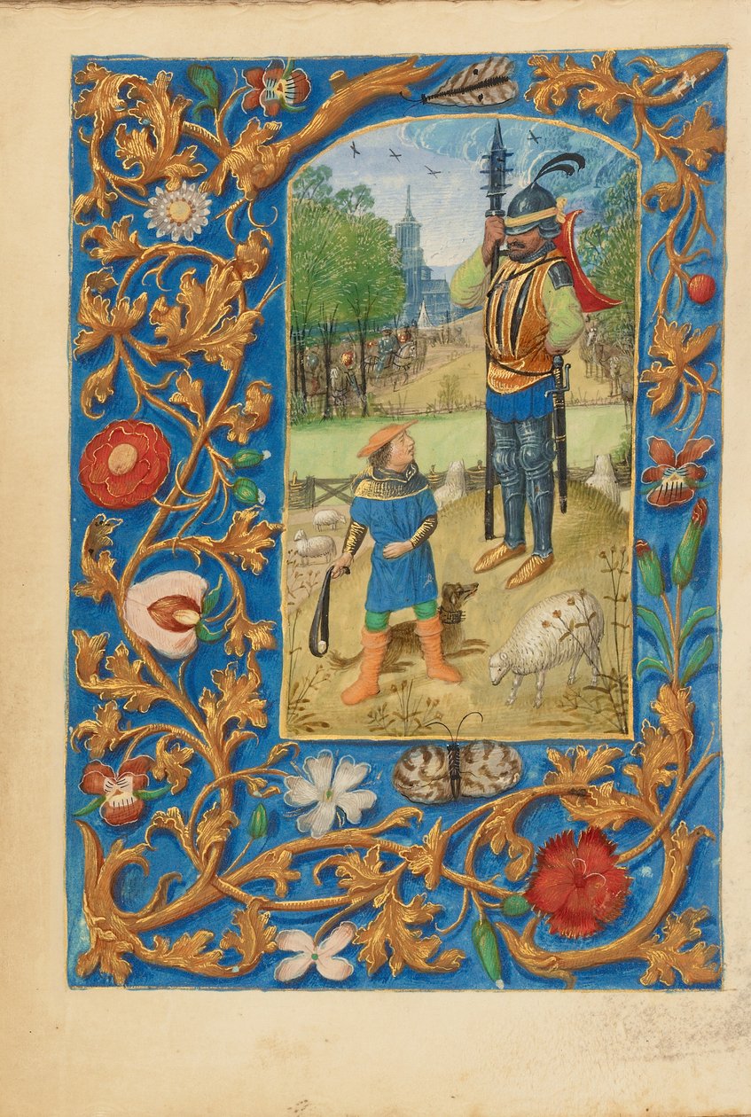David e Golias de Master of the Dresden Prayer Book