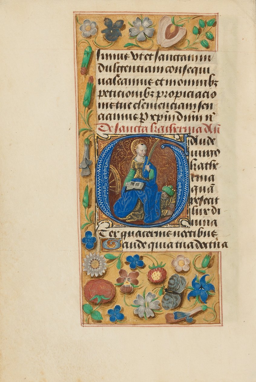 Inicial G: Santa Catarina de Master of the Dresden Prayer Book