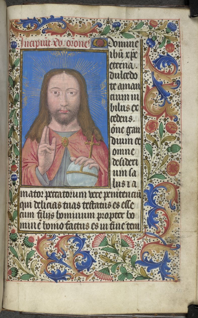 Bênção de Cristo de Master of the Dresden Prayer Books