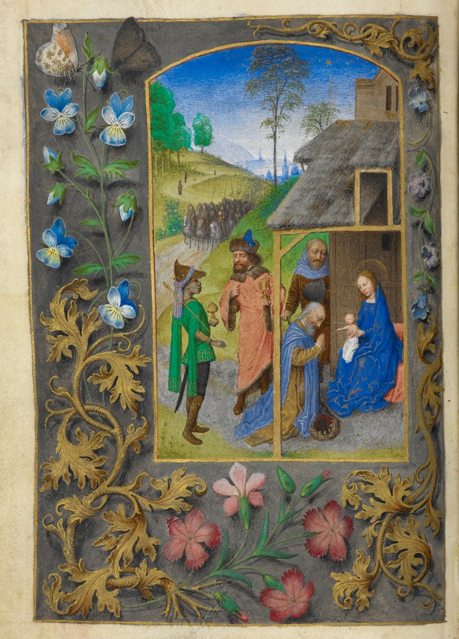 A Adoração dos Magos. de Master of the Dresden Prayer Books