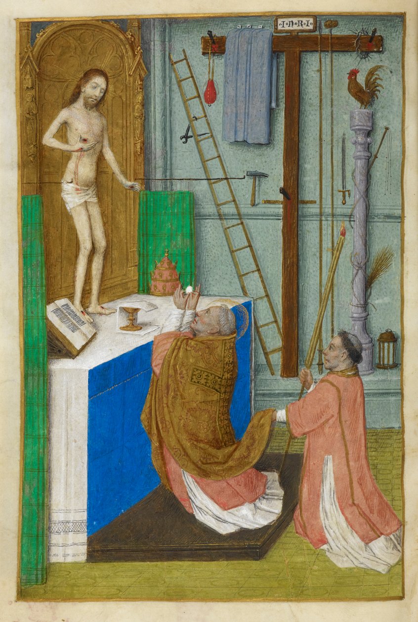 A Missa de São Gregório. de Master of the Dresden Prayer Books