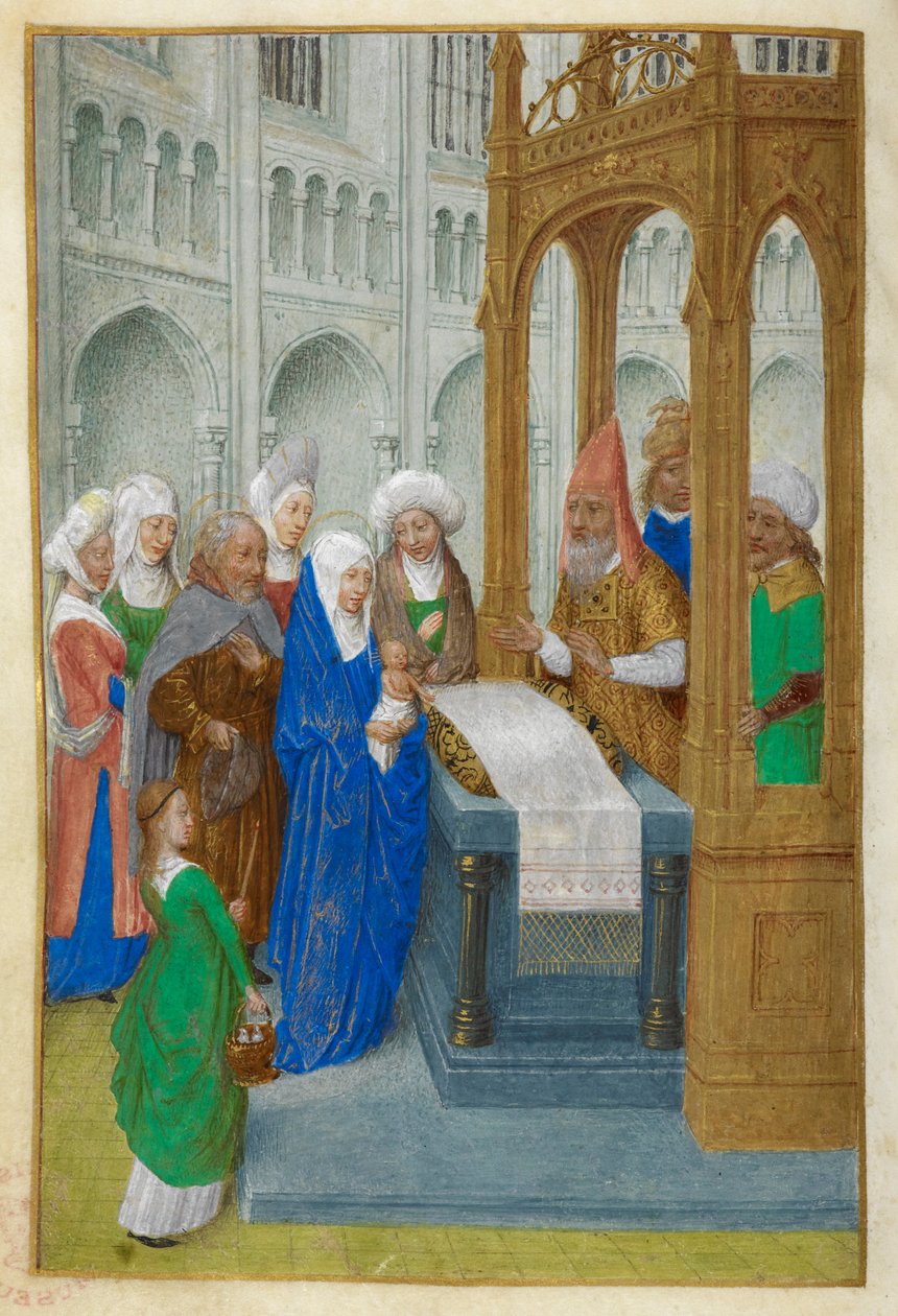 A Apresentação no Templo. de Master of the Dresden Prayer Books
