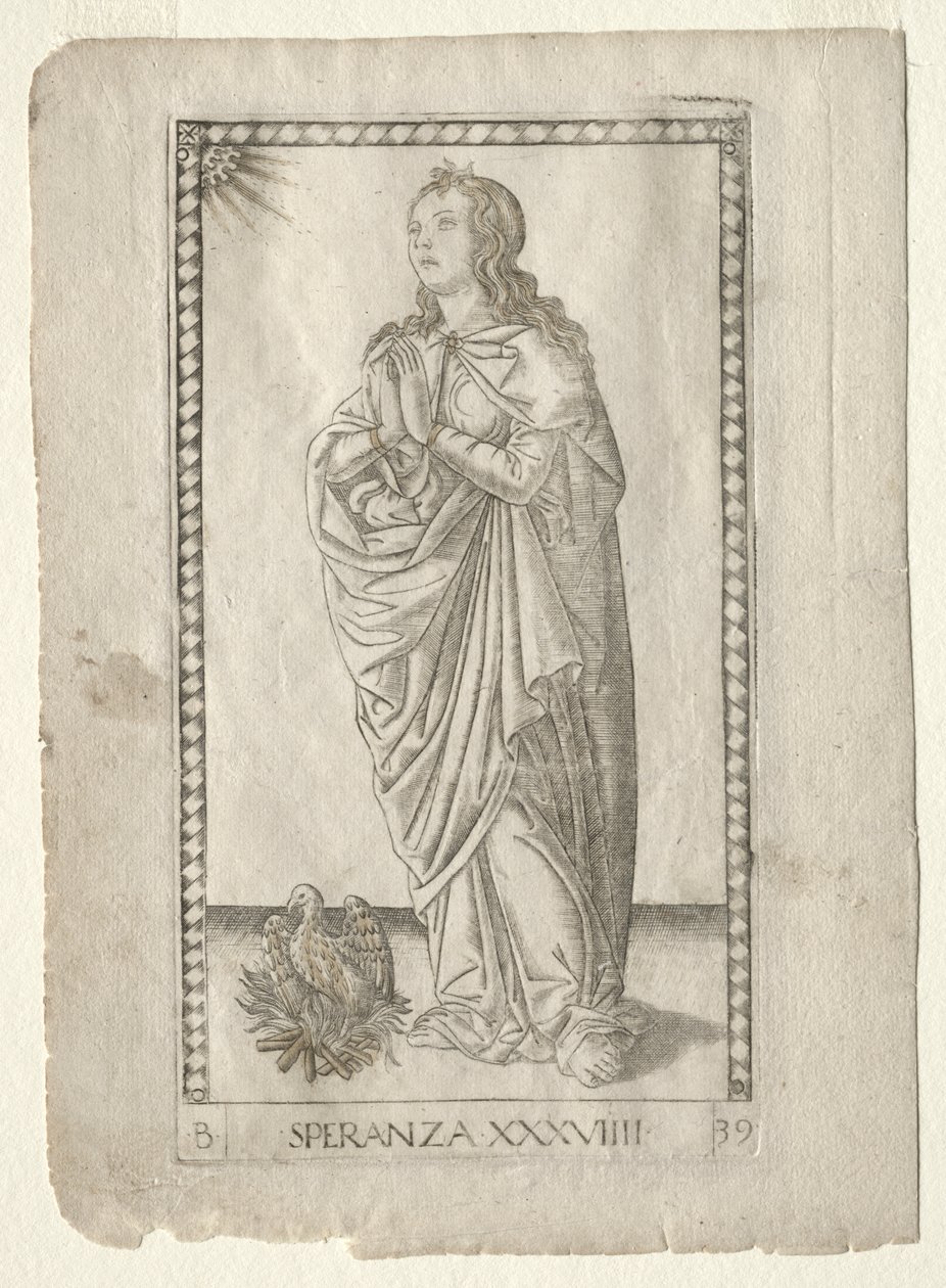 Esperança (do Tarocchi, série B: Princípios e Virtudes Cósmicos, #39) de Master of the E Series Tarocchi