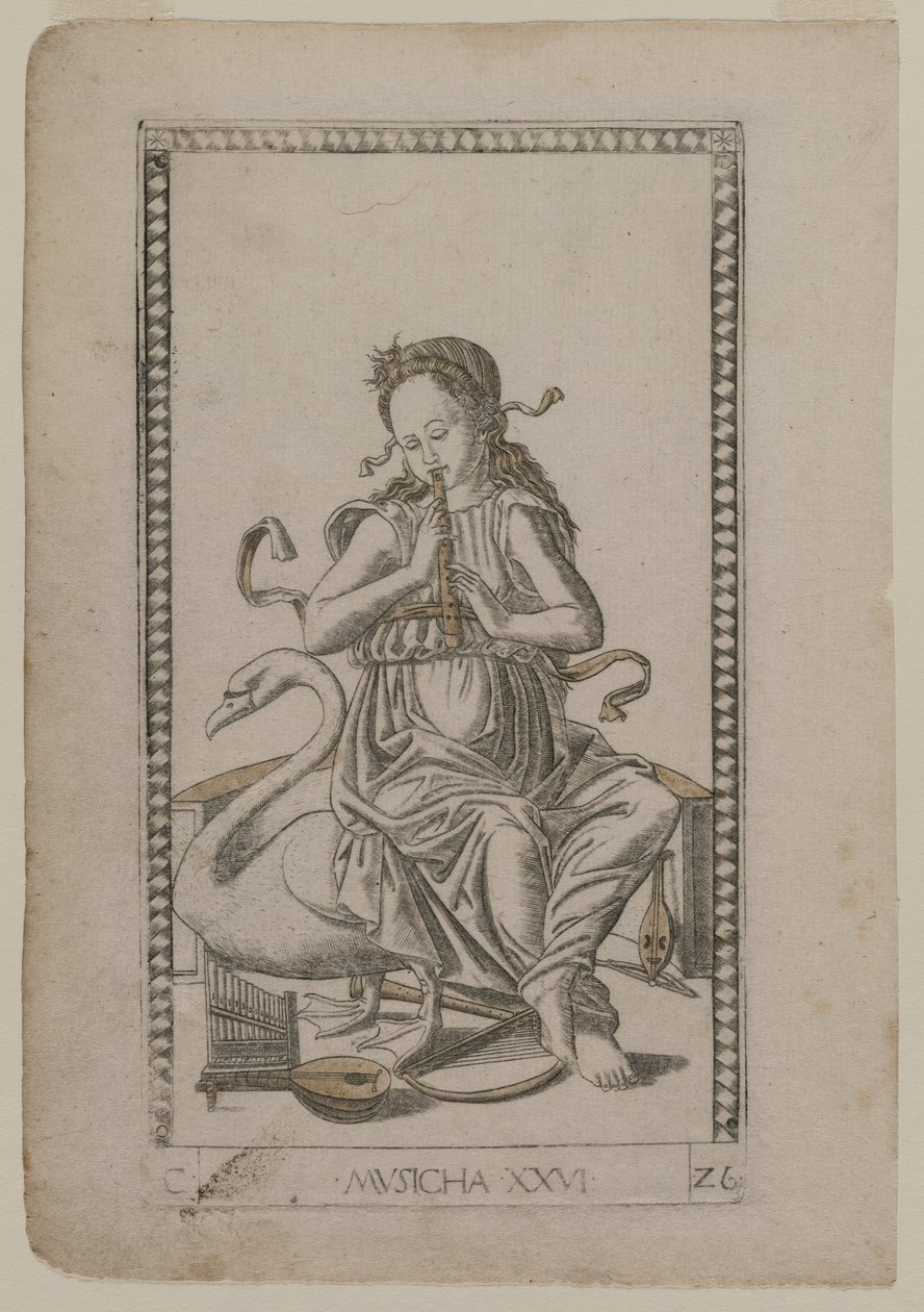 Música do Tarocchi, série C: Liberal Arts, nº 26, antes de 1467. de Master of the E Series Tarocchi
