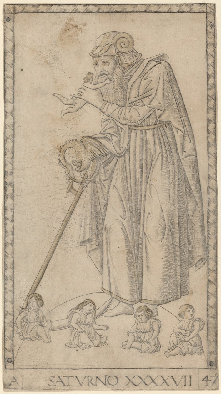 Saturno (Saturno) de Master of the E Series Tarocchi