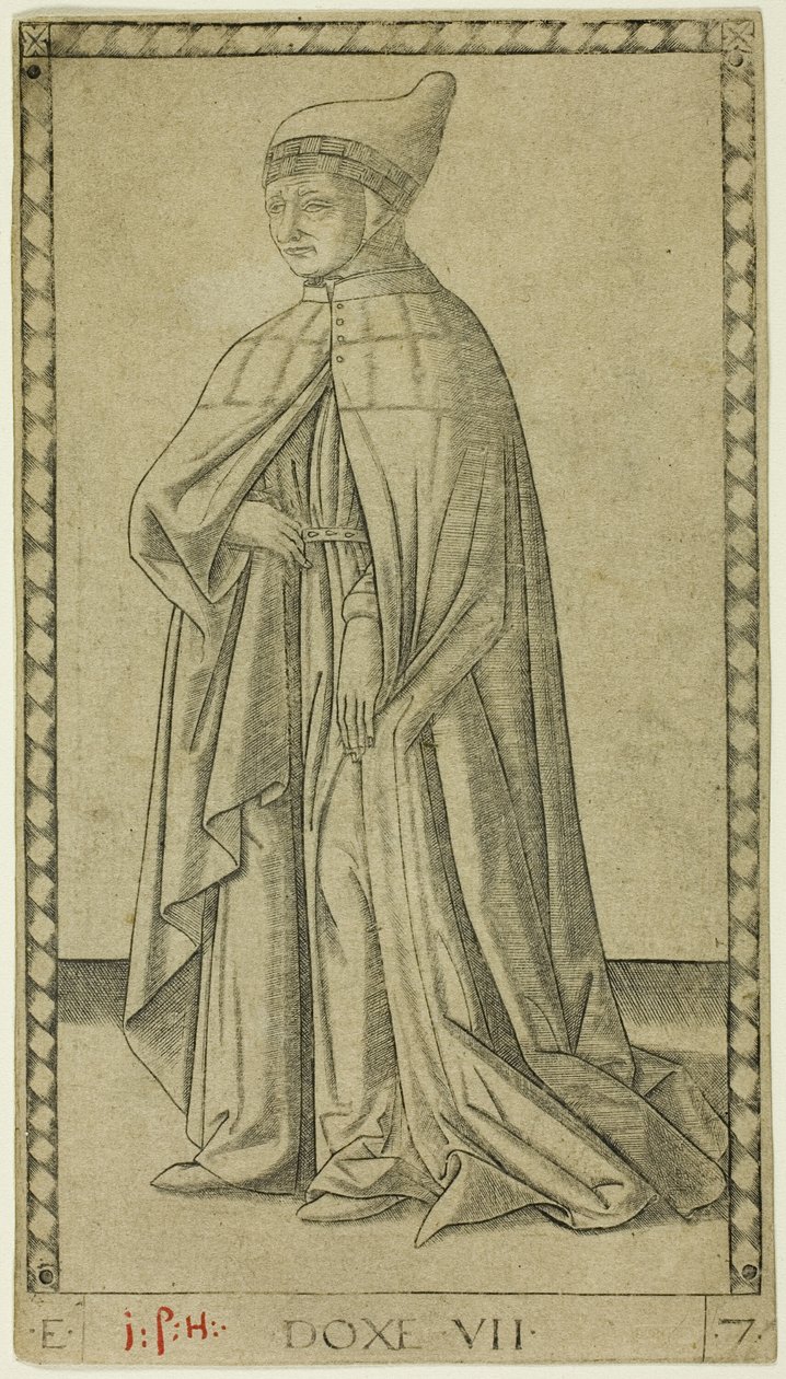 O Doge, placa sete de The Ranks and Conditions of Men de Master of the E Series Tarocchi