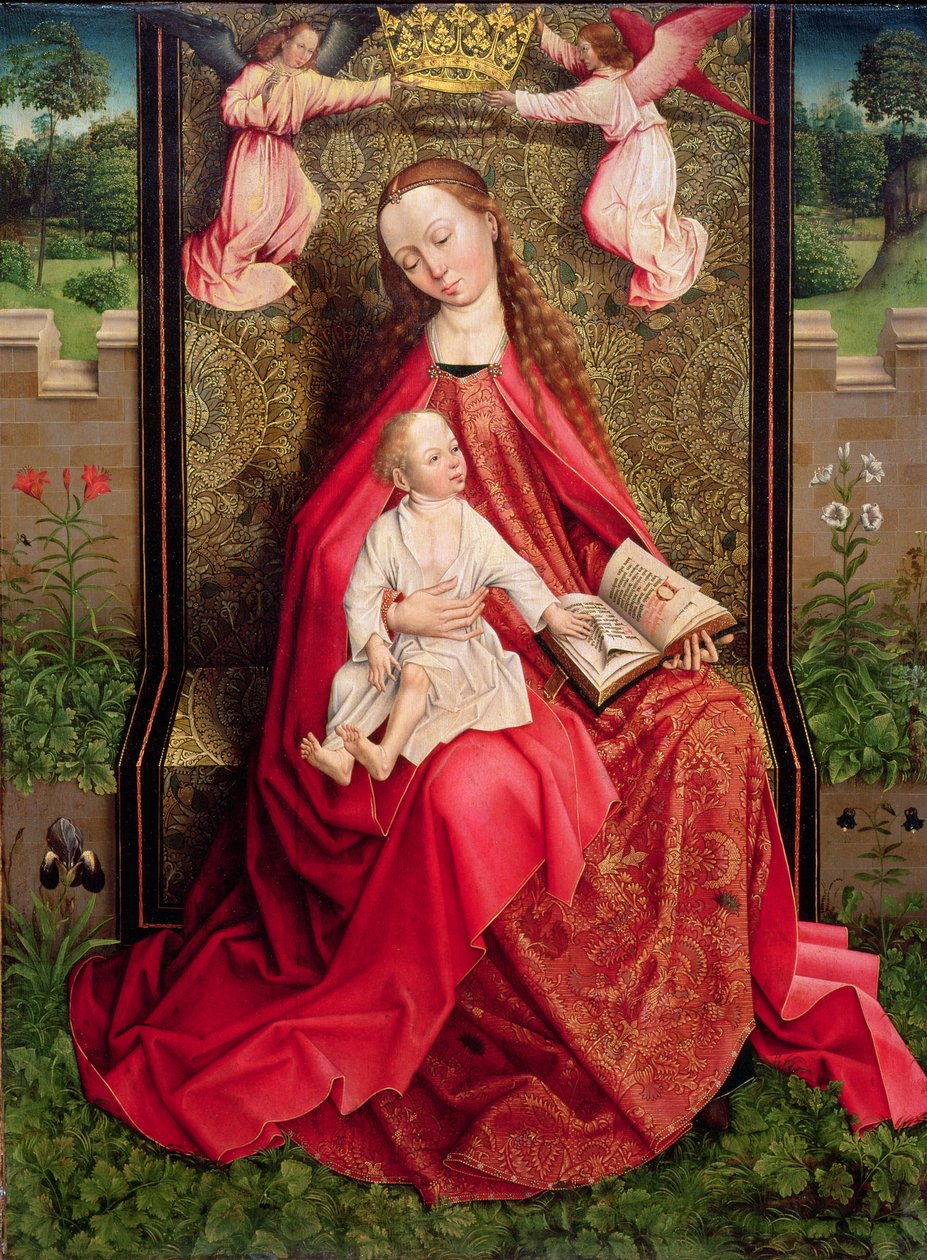 Virgem e o Menino de Master of the Embroidered Foliage