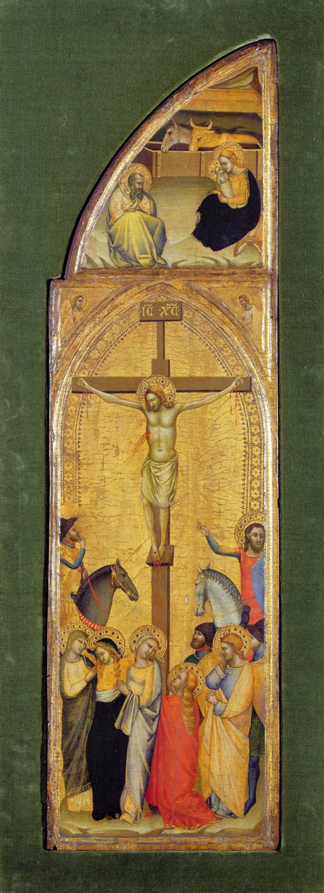 A Crucificação (óleo sobre painel) de Master of the Fabriano Altarpiece (attr. to)