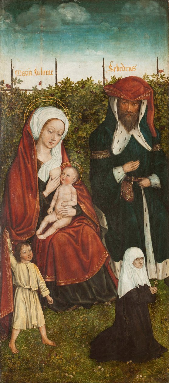 A Família de Santa Ana Tríptico, painel esquerdo, ca 1500-1510. de Master of the Family of Saint