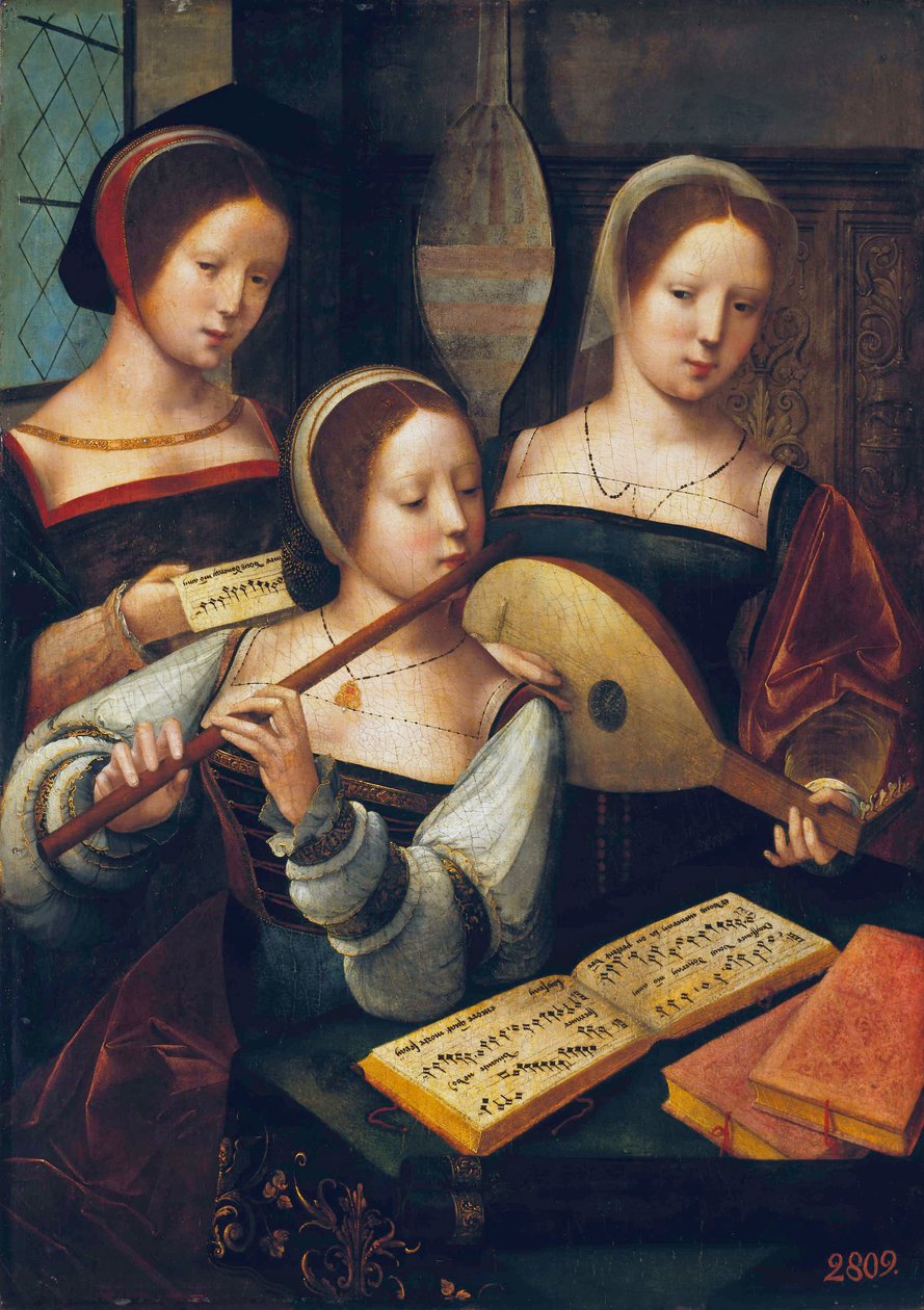 Holandês: Companhia de espectáculos Mulheres musicistas de Master of the Female Half Lengths