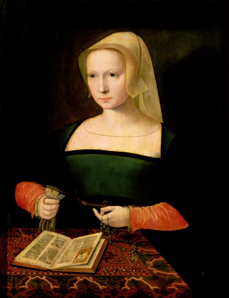 Retrato, de, um, mulher jovem, (panel) de Master of the Female Half Lengths