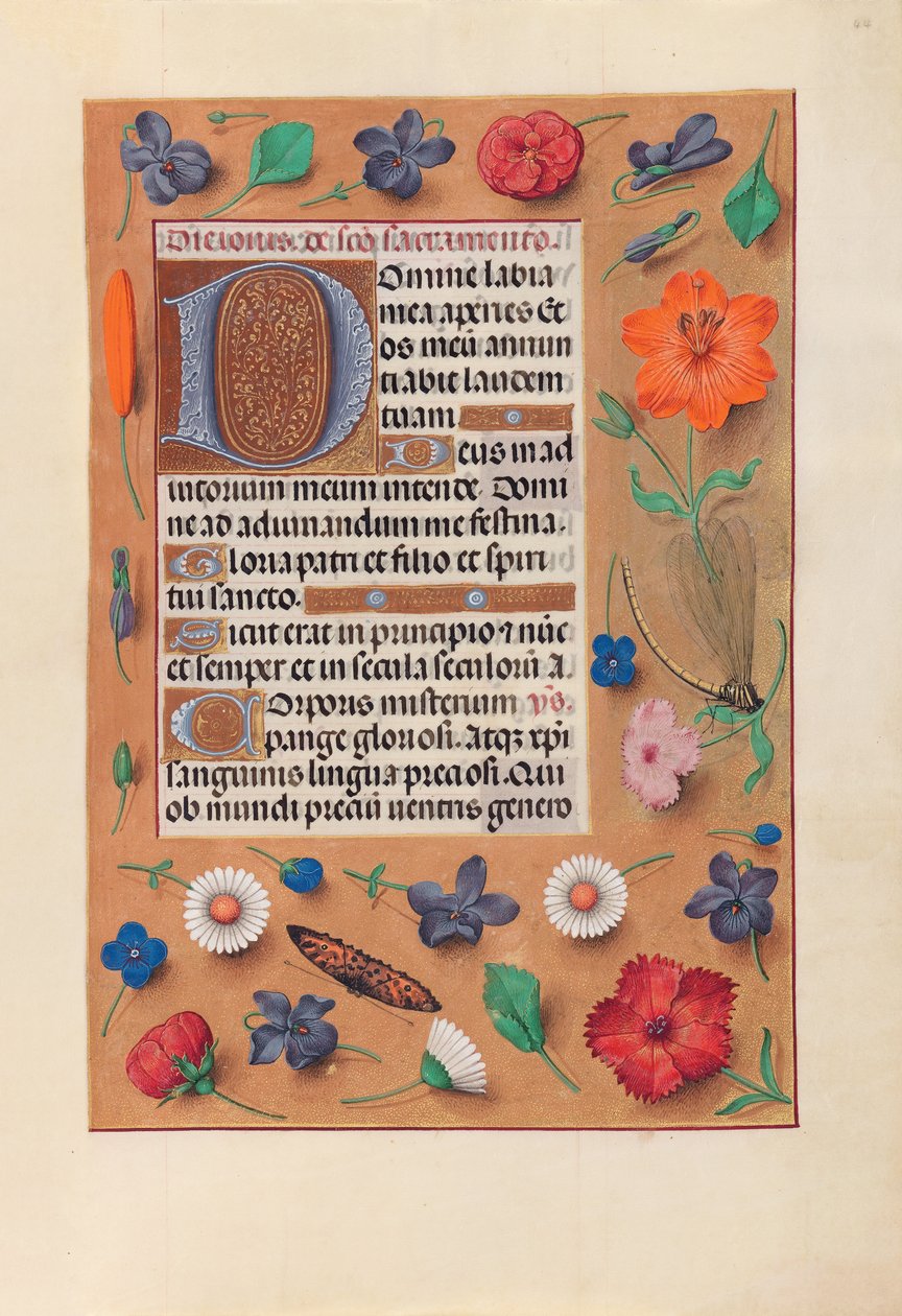 Horas da rainha Isabel, a católica, rainha da Espanha: Fol.44r, c. 1500. de Master of the First Prayerbook of Maximillian