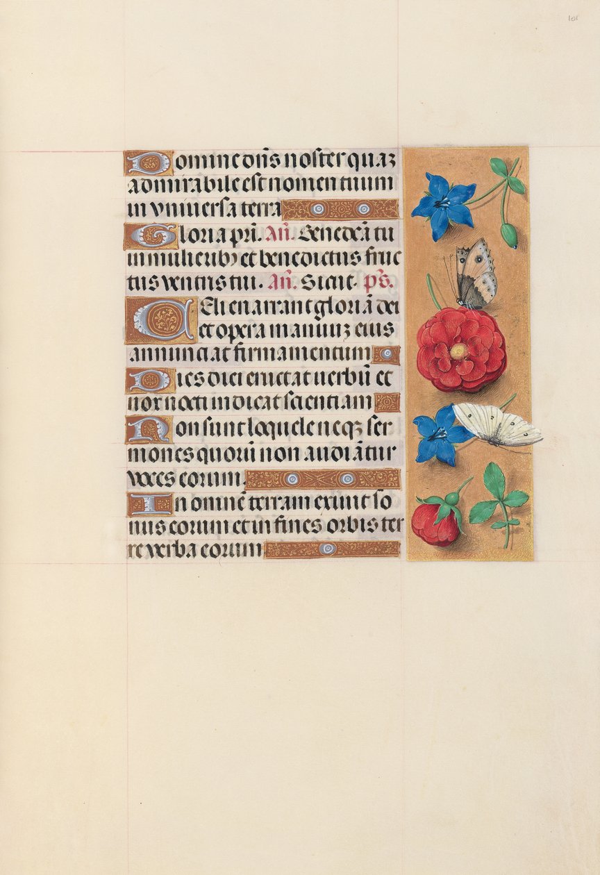 Horas da rainha Isabel, a católica, rainha da Espanha: Fol. 101r, c. 1500. de Master of the First Prayerbook of Maximillian