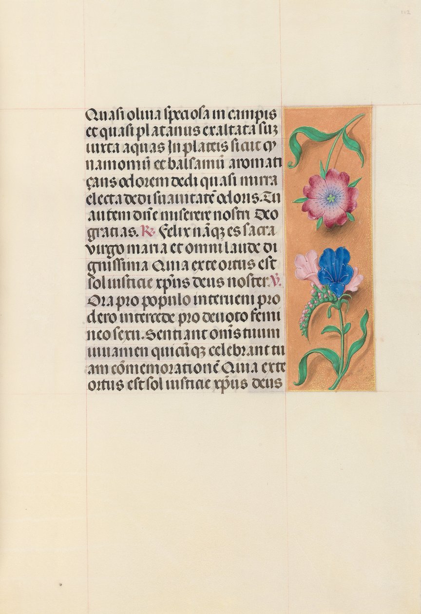 Horas da rainha Isabel, a católica, rainha da Espanha: Fol. 112r, c. 1500. de Master of the First Prayerbook of Maximillian