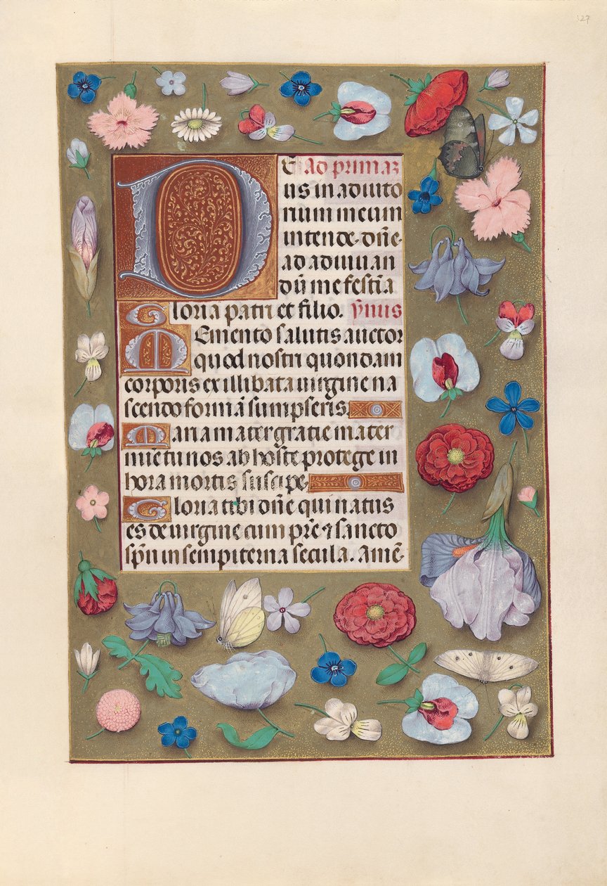 Horas da rainha Isabel, a católica, rainha da Espanha: Fol. 127r, c. 1500. de Master of the First Prayerbook of Maximillian