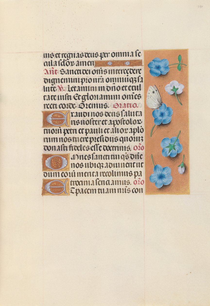 Horas da rainha Isabel, a católica, rainha da Espanha: Fol. 130r, c. 1500. de Master of the First Prayerbook of Maximillian