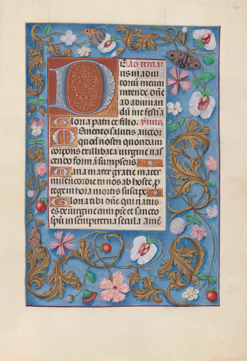 Horas da rainha Isabel, a católica, rainha da Espanha: Fol. 132r, c. 1500. de Master of the First Prayerbook of Maximillian