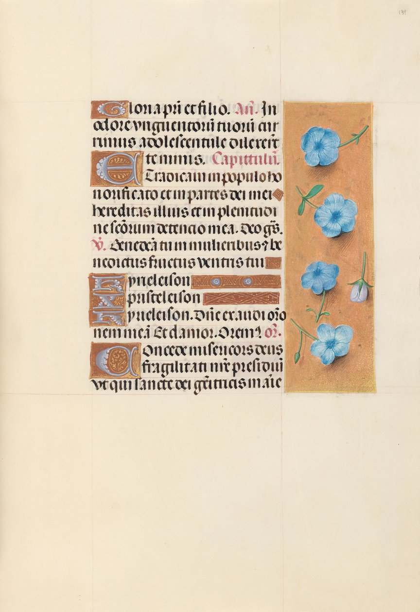 Horas da rainha Isabel, a católica, rainha da Espanha: Fol. 139r, c. 1500. de Master of the First Prayerbook of Maximillian
