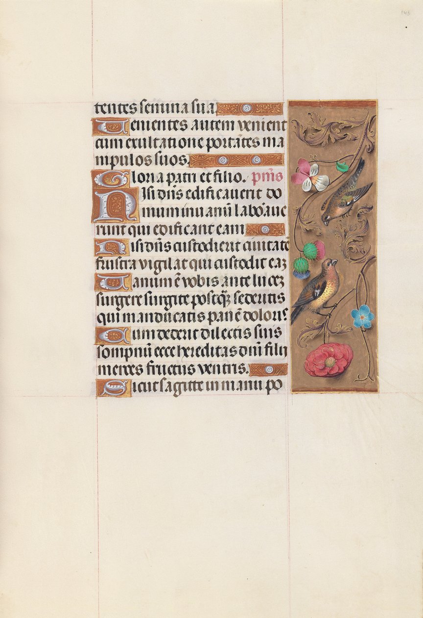 Horas da Rainha Isabel, a Católica, Rainha da Espanha: Fol. 143r, c. 1500. de Master of the First Prayerbook of Maximillian