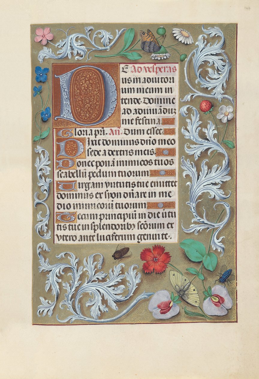 Horas da rainha Isabel, a católica, rainha da Espanha: Fol. 147r, c. 1500. de Master of the First Prayerbook of Maximillian