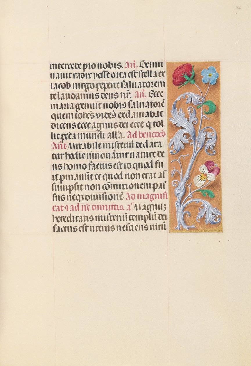Horas da rainha Isabel, a católica, rainha da Espanha: Fol. 166r, c. 1500. de Master of the First Prayerbook of Maximillian