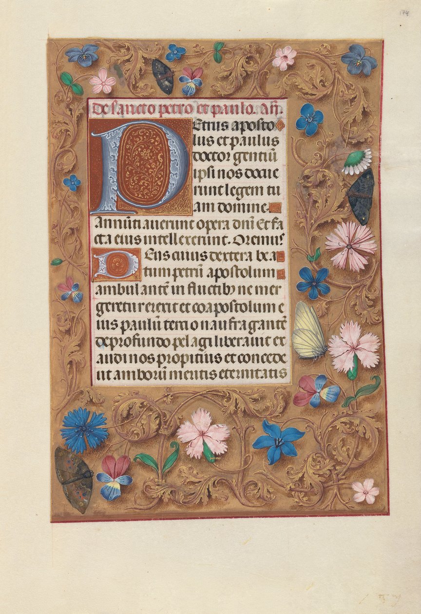 Horas da rainha Isabel, a católica, rainha da Espanha: Fol. 174r, c. 1500. de Master of the First Prayerbook of Maximillian