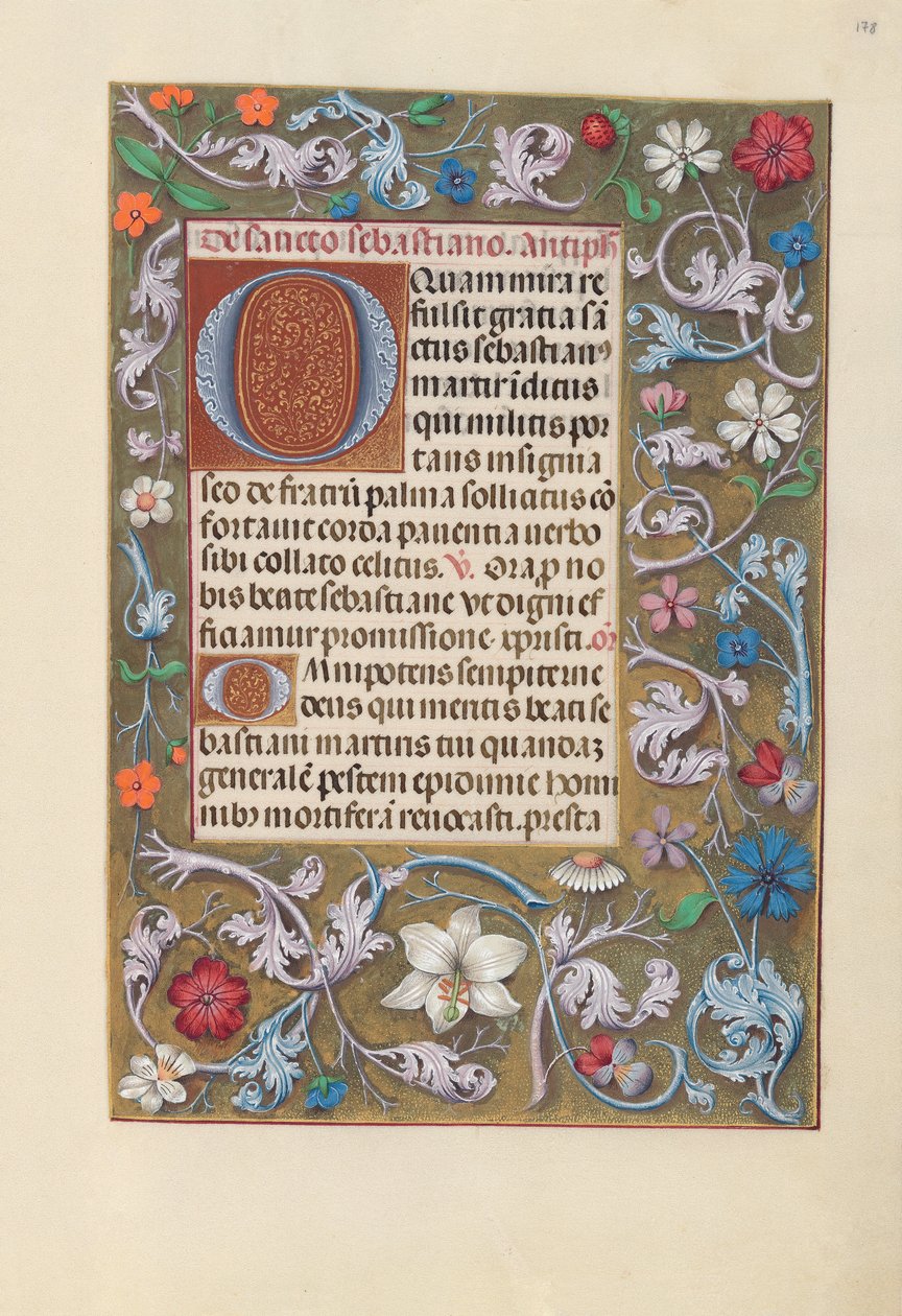Horas da rainha Isabel, a católica, rainha da Espanha: Fol. 178r, c. 1500. de Master of the First Prayerbook of Maximillian