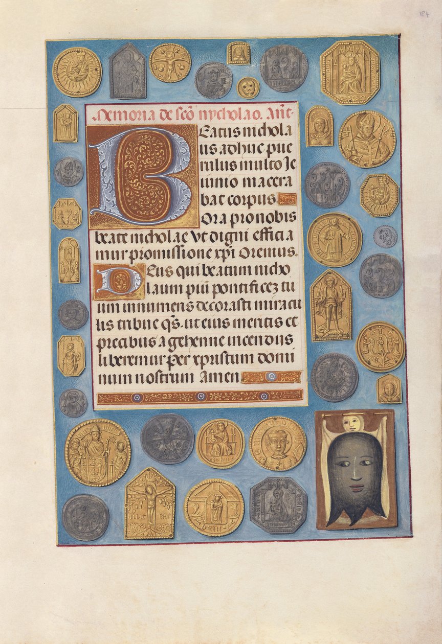 Horas da rainha Isabel, a católica, rainha da Espanha: Fol. 184r, c. 1500. de Master of the First Prayerbook of Maximillian
