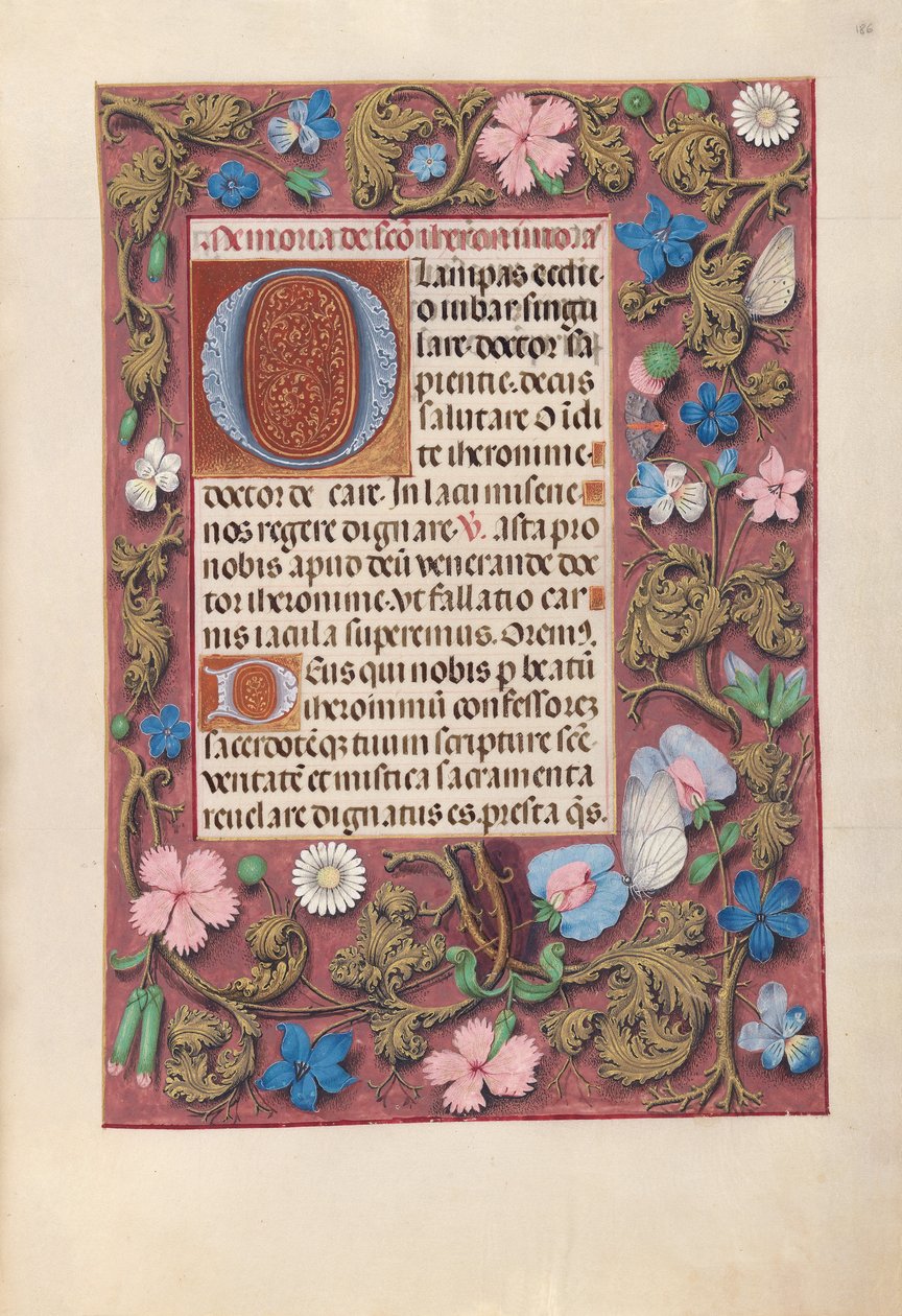 Horas da rainha Isabel, a católica, rainha da Espanha: Fol. 186r, c. 1500. de Master of the First Prayerbook of Maximillian